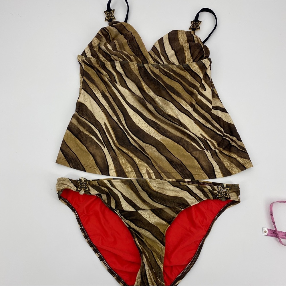 🌊 St. John Swim Tiger Print Tankini 🌊